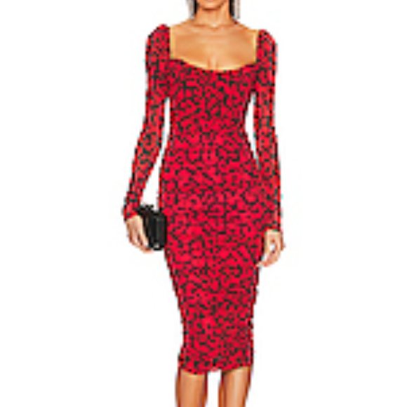 x REVOLVE Nobu Midi Dress Michael Costello brand:Michael Costello - Picture 2 of 4